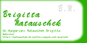 brigitta matauschek business card